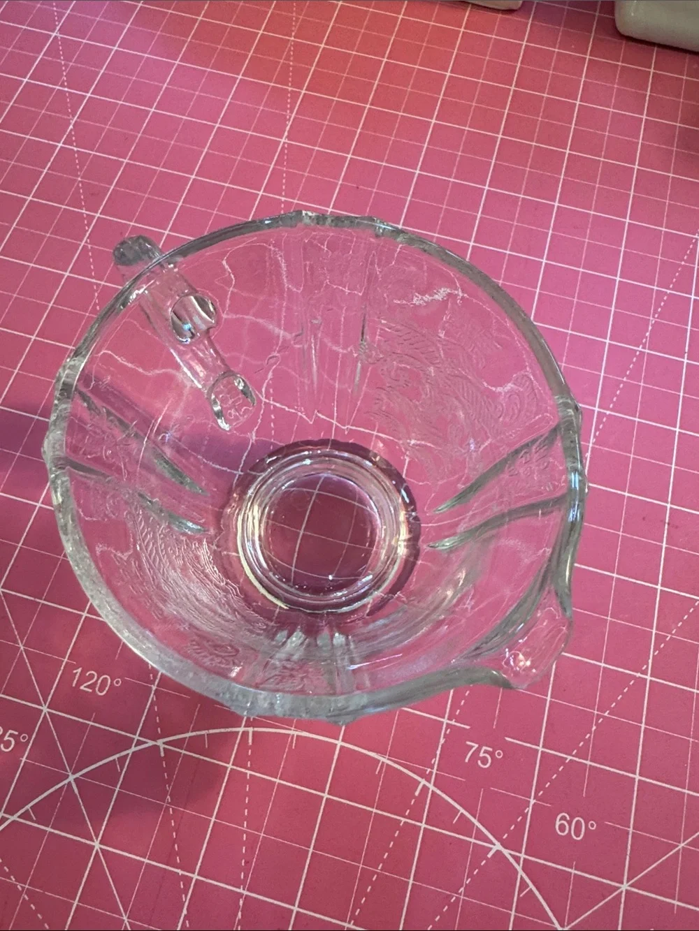Indiana Glass Clear Pressed Glass Creamer Pitcher